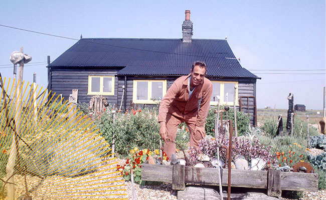 Derek Jarman at his garden